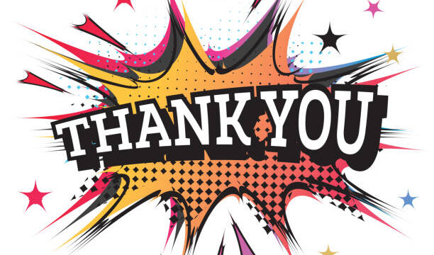 Thank You Word Comic Text in Pop Art Style. Vector Illustration.